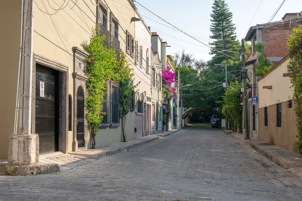 Peaceful residential street in Guadiana neighborhood San Miguel de Allende