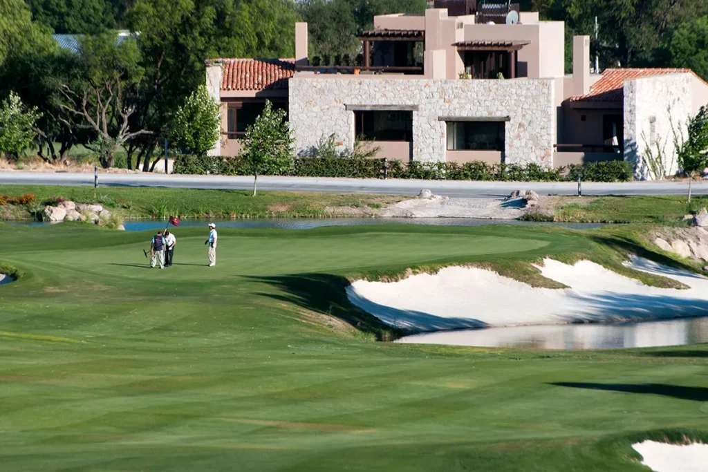 Golf course play with residential homes at Las Ventanas San Miguel de Allende