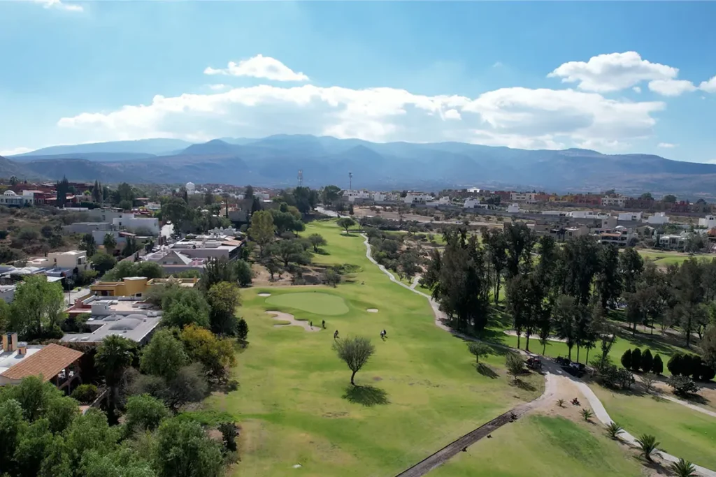 Golf course fairways and mountain views at Club de Golf Malanquin San Miguel de Allende